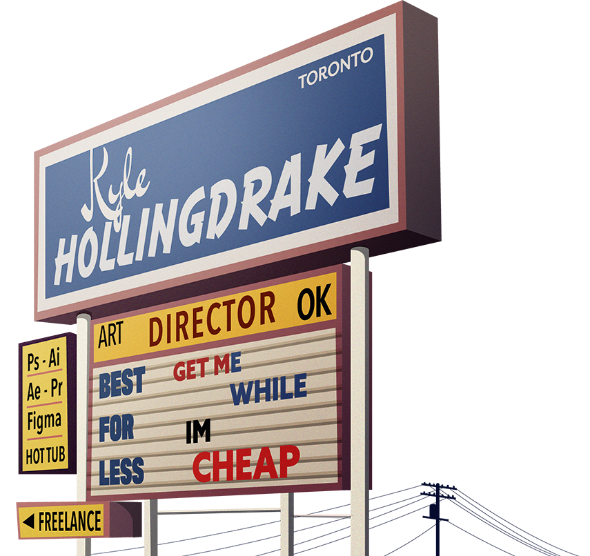 motel sign reading Kyle Hollingdrake