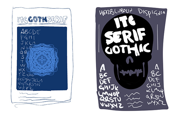 poster rough sketches