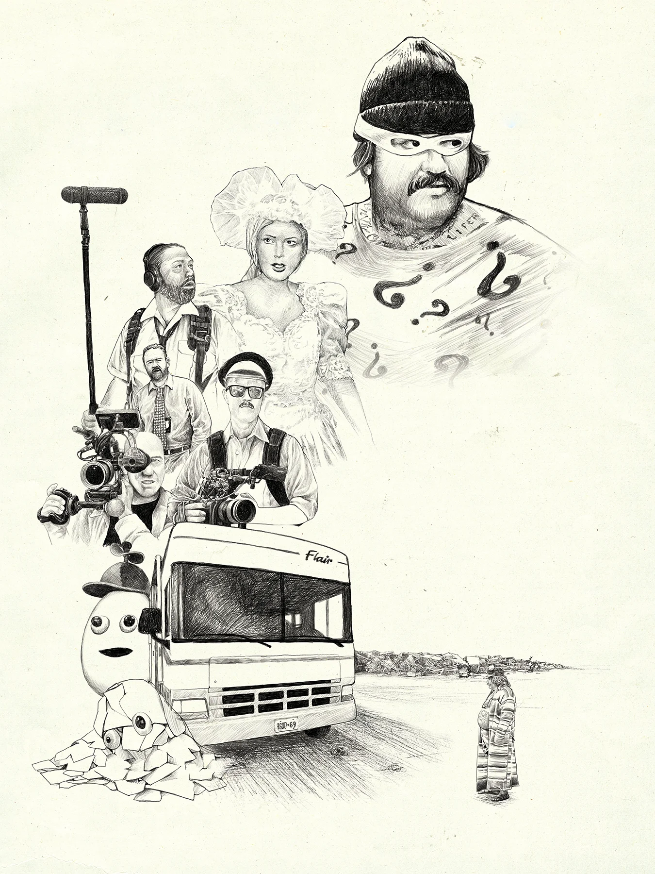 Poster pencil sketch stage